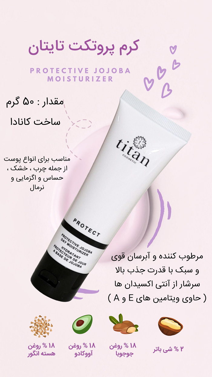 کرم مرطوب کننده و آبرسان پروتکت تایتان ساخت کانادا